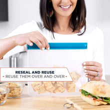 Load image into Gallery viewer, 10-Pack: 32 oz Keeper Reusable Ziplock Bags