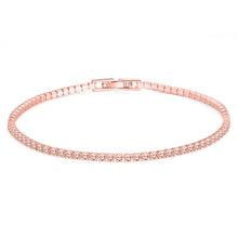 Load image into Gallery viewer, 18K Gold Plating 8.00 CTTW White Swarovski Elements Tennis Bracelet