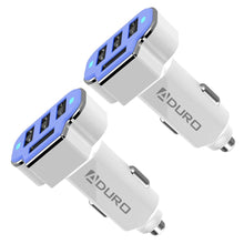 Load image into Gallery viewer, 2-Pack: PowerUp 4 USB Port Car Charger Adapter