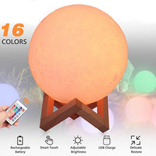 Load image into Gallery viewer, 3D Printed Night Light Moon Lamp