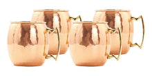 Load image into Gallery viewer, 4-Pack: Hammered Copper-Finish Moscow Mule Mugs