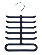 Load image into Gallery viewer, 4-Pack: Non-Slip Velvet Tie Hanger Organizer Rack