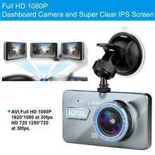 Load image into Gallery viewer, 4" Vehicle 1080P Car Dashboard DVR Camera Video Recorder G-Sensor Dash Cam