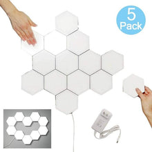 Load image into Gallery viewer, 5-Pack: Hexagonal Touch Sensitive LED Honeycomb Wall Night Lights