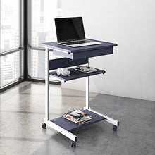 Load image into Gallery viewer, Rolling Laptop Cart with Storage