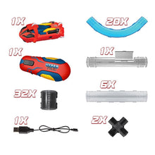 Load image into Gallery viewer, 65 Piece Set: Hyper Tube Lightning Fast Tube Racing Playset