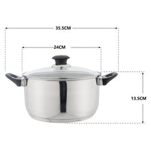 Load image into Gallery viewer, 7-Piece Set: Non-Stick Stainless-Steel Cookware