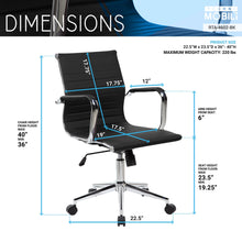 Load image into Gallery viewer, Modern Medium Back Executive Office Chair - Black