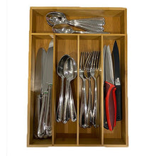 Load image into Gallery viewer, Bamboo Kitchen Drawer Organizer
