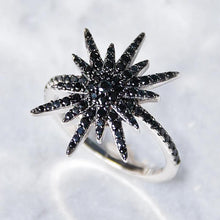 Load image into Gallery viewer, Black CZ Star Statement Ring - Assorted Sizes