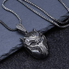 Load image into Gallery viewer, Black Panther Iced Out Crystal Pav'e Pendant Necklace