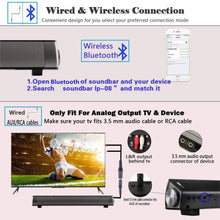 Load image into Gallery viewer, Bluetooth Sound Bar Wired and Wireless Mini Home Theater Audio