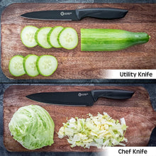 Load image into Gallery viewer, 7-Piece Set: Chef Knife, Bread, Carving, Utility, Pairing, Cheese, Pizza