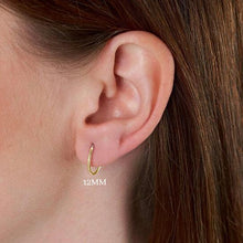 Load image into Gallery viewer, 14K Yellow Gold Endless Hoop Earrings