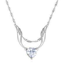 Load image into Gallery viewer, Guardian Angel Wing Necklace Made with Swarovski Crystal