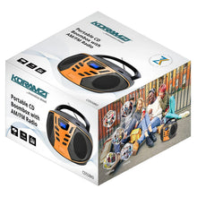 Load image into Gallery viewer, KORAMZI Portable CD Boombox with AM/FM Radio