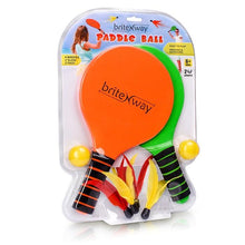 Load image into Gallery viewer, Paddle Ball Game Bundle With 2 Wooden Racket Paddles