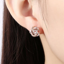 Load image into Gallery viewer, Swarovski Crystal Knot Stud Earrings Set