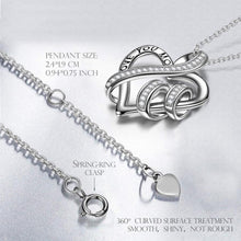Load image into Gallery viewer, White Swarovski Elements Pav'e Intertwined Heart Shaped Necklace