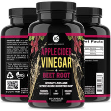 Load image into Gallery viewer, 2-Pack: Angry Supplement Apple Cider Vinegar + Beetroot and Turmeric &amp; Ginger Capsules

