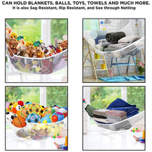 Load image into Gallery viewer, 2-Pack: Jumbo Size Toy Stuffed Animal Storage Hammock with Elastic Bands
