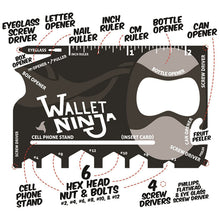 Load image into Gallery viewer, 2-Pack: Wallet Ninja 18-in-1 Credit Card Sized Multitool
