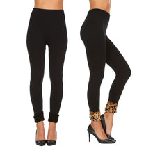 Load image into Gallery viewer, 2-Pack: Women's Cuffed Fleece Leggings
