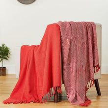 Load image into Gallery viewer, 2-Piece Set: 100% Cotton Hand Twisted Throw Blanket 50" X 60"
