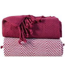 Load image into Gallery viewer, 2-Piece Set: 100% Cotton Hand Twisted Throw Blanket 50" X 60"
