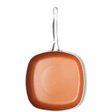Load image into Gallery viewer, 3 Piece Set: Gotham Steel 1682 Nonstick Copper Square Shallow Pan
