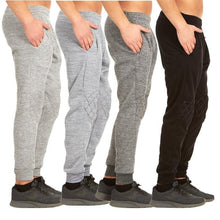 Load image into Gallery viewer, 4-Pack: Men's Active Marled Fleece Jogger Pants - Assorted Sizes

