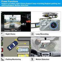 Load image into Gallery viewer, 4" Vehicle 1080P Car Dashboard DVR Camera Video Recorder G-Sensor Dash Cam
