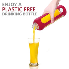 Load image into Gallery viewer, Swig Savvy Glass Water Bottles with Protective Silicone Sleeve &amp; Stainless Steel Leak Proof Lid
