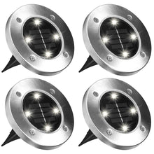 Load image into Gallery viewer, Bell + Howell Solar-Powered LED Garden Disk Lights Set
