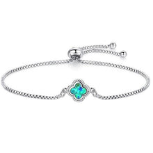 Load image into Gallery viewer, Blue Opal Adjustable Bolo Charm Bracelets

