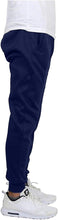 Load image into Gallery viewer, Galaxy By Harvic Men's Slim Fit Fleece Navy Jogger Pants - Size: Large
