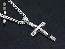 Load image into Gallery viewer, Men's Cross Necklaces in Stainless Steel
