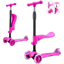 Load image into Gallery viewer, Rugged Racers 2-in-1 Kick Scooter with Removable Seat and LED Wheels
