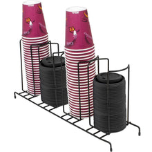 Load image into Gallery viewer, Sorbus 4-sectional Black Cup and Lid Organizer
