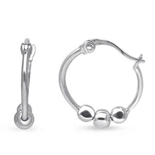 Load image into Gallery viewer, Stainless Steel Ball Hoop Earrings
