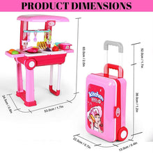 Load image into Gallery viewer, Toy Chef 2-in-1 Pretend Play Travel Set For Kids
