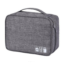 Load image into Gallery viewer, Zippered Cable Compartment Bag for Electronics Storage

